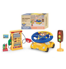 Кермо 2192 E-47 Штрих=91715 (24) ВЕДМЕЖА, світлофор, заправна станція, підсвічування, звук, мелодії, машина-підставка, в коробці