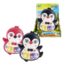 Піаніно 85270 (120/2) "WToys", "ПІНГВІН", 2 кольори, ОЗВУЧУВАННЯ УКРАЇНСЬКОЮ МОВОЮ, ноти, мелодії, пісні, казки, підсвічування, цифри, звуки тварин, в коробці