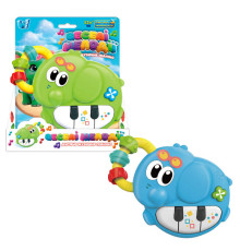Піаніно 61475 (96/2) "WToys", 2 кольори, ОЗВУЧУВАННЯ УКРАЇНСЬКОЮ МОВОЮ, “Слоненя”, ноти, казки, пісні, цифри, підсвічування, пальчикова гра, в коробці