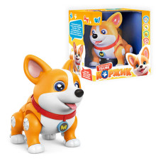 Інтерактивний песик "Коржик" 61327 (36/2) "WToys", ОЗВУЧУВАННЯ УКРАЇНСЬКОЮ МОВОЮ, підсвічування, пісні, ходить, в коробці