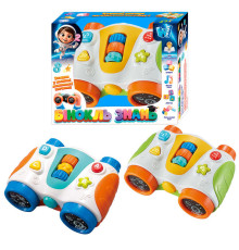 Бінокль знань 66770 (96/2) "WToys", 2 види, ОЗВУЧУВАННЯ УКРАЇНСЬКОЮ МОВОЮ, пісні, абетка, цифри, форми, підсвічування, тріскачка, пальчикова гра, в коробці