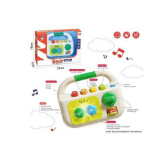 Музична гра 909-2502 (72/2) музика, звук, підсвічування, озвучення англійською мовою, пісні, цифри, музичні інструменти, фігури, пальчикова гра, тріскачка, регулювання гучності, в коробці