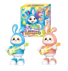 Зайчик Співайчик 80244 (60) "WToys", 2 види, ОЗВУЧУВАННЯ УКРАЇНСЬКОЮ МОВОЮ, пісні, підсвічування, рухає ручками, танцює, 2 режими, в коробці, ВИДАЄТЬСЯ МІКС