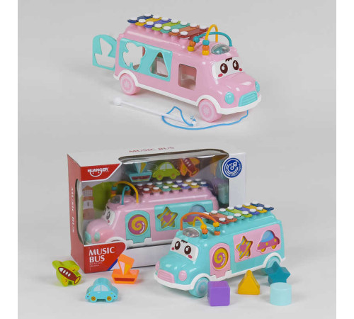 Машина логічна НЕ 8019 (48/2) з ксилофоном, 2 кольори, в коробці