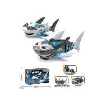 Музична акула 3382 (72/2) 2 види, підсвічування, музика, їздить, рухливий хвіст, щелепа та плавець, в коробці