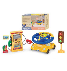 Кермо 2192 E-47 Штрих=91722 (24) ЖАБКА, світлофор, заправна станція, підсвічування, звук, мелодії, машина-підставка, в коробці