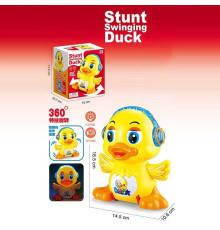 Музичне каченя YJ 3014 (72/2) підсвічування, музика, колеса вільного ходу, рухає крильцями, обертається, в коробці