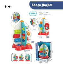 Логічна іграшка RJ 6828 (18) музика, шестерні, обертові лементи, дверцята, рахівничка, годинник, дверцята, в коробці