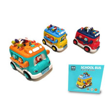 Музичний автобус 9809 C (60/2) 3 кольори, пальчикові ігри, звуки, мелодії, колесо вільного ходу, 2 режими гри, підсвічування, рухомі шестерні, на батарейках, в коробці, ВИДАЄТЬСЯ ТІЛЬКИ МІКС ВИДІВ