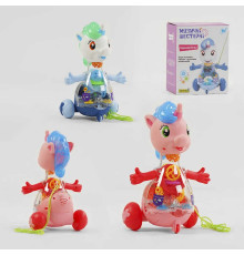 Музична єдиноріжка 32917 (60) "WToys", ОЗВУЧУВАННЯ УКРАЇНСЬКОЮ МОВОЮ, шестерні, пісня, підсвічування, автоматичний рух, в коробці