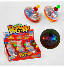 Дзиґа 8520 (18/2) 2 кольори, підсвічування, мелодія, ЦІНА ЗА 6 ШТУК В БЛОЦІ