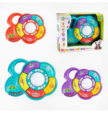 Музична квітка 34771 (36) "WToys", 3 кольори, ОЗВУЧУВАННЯ УКРАЇНСЬКОЮ МОВОЮ, казки, вірші, пісні, мелодії, підсвічування, ноти, літери, в коробці, ВИДАЄТЬСЯ ТІЛЬКИ МІКС ВИДІВ