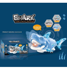 Акула музична ZR 186 (96/2) підсвічування, пісня англійською, колесо вільного ходу, рухає плавниками, хвостом та головою, в коробці