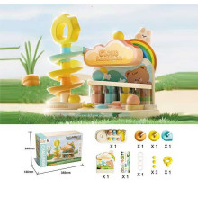 Гра з кулькою T 929 A (8) ігрова платформа зі спіральною гіркою, 3 кульки, мелодія, звукові ефекти, підсвічування, в коробці