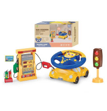 Кермо 2192 E-47 Штрих=91739 (24) СОВА, світлофор, заправна станція, підсвічування, звук, мелодії, машина-підставка, в коробці