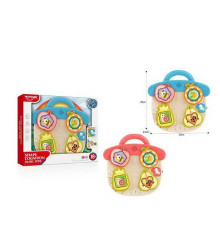 Бізіборд HE 8089 (24) 2 кольори, на батарейках, 2 режими гучності, мелодія, підсвітка, фігурки, в коробці