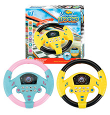 Кермо "Кмітливий шофер" 71798 (96/2) "WToys", ОЗВУЧУВАННЯ УКРАЇНСЬКОЮ МОВОЮ, 2 кольори, фрази, віршик, пісня, звуки, кріплення на присосках, в коробці