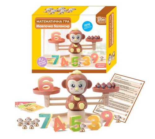 гр Балансир "Мавпочка" 54391 (18/2) "4FUN Game Club", мелодії та звуки, 30 карток, 19 мавпочок, 10 цифр, в коробці гр Балансир "Мавпочка" 54391 (18/2) "4FUN Game Club", мелодії та звуки, 30 карток, 19 мавпочок, 10 цифр, в коробці