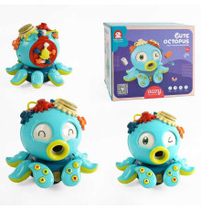 Музична гра EA 012 (8) "Восьминіг", мелодії, світло, ОЗВУЧУВАННЯ АНГЛІЙСЬКОЮ, колесо вільного ходу, барабанчик, сортер, пальчикові ігри, в коробці