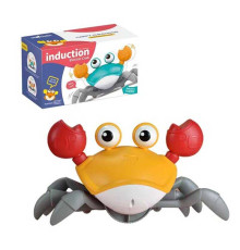 Краб QC 3 Y (60) від батарейок, 2 режими роботи, мелодії, бігає, в коробці