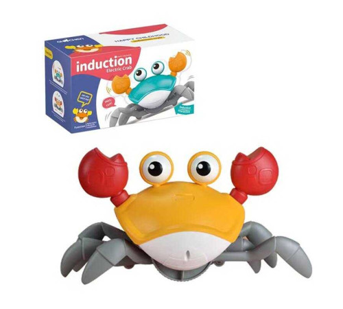 Краб QC 3 Y (60) від батарейок, 2 режими роботи, мелодії, бігає, в коробці