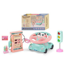 Кермо 2192 E-47 Штрих=91753 (24) ПАНДА, світлофор, заправна станція, підсвічування, звук, мелодії, машина-підставка, в коробці