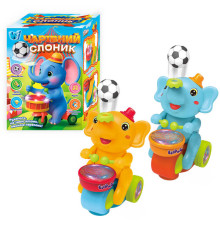 Чарівний Слоник 24049 (60/2) "WToys", 2 кольори, ОЗВУЧУВАННЯ УКРАЇНСЬКОЮ МОВОЮ, підсвічування, пісні, колесо вільного ходу, тримає м’яч у повітрі, рухаються ніжки, оминає перешкоди, в коробці