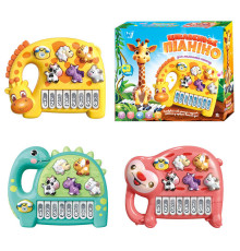 Піаніно 80456 (96/2) "WToys", 3 види, ОЗВУЧУВАННЯ УКРАЇНСЬКОЮ МОВОЮ, піаніно, 8 казок, вірші, цифри, ноти, зміна ігрових режимів, в коробці, ВИДАЄТЬСЯ ТІЛЬКИ МІКС ВИДІВ