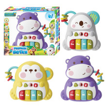Піаніно "Розумні нотки" 23854 (48) "WToys", 3 види, ОЗВУЧУВАННЯ УКРАЇНСЬКОЮ МОВОЮ, “Вивчаємо цифри”, “Скоромовки”, “Казки”, “Зіграй мелодію”, пісеньки, підсвічування, перемикання режимів, в коробці, ВИДАЄТЬСЯ ТІЛЬКИ МІКС ВИДІВ