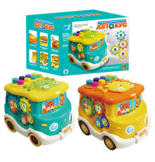 Музичний Автобус 49202 (60/2) "WToys", 2 кольори, ОЗВУЧ. АНГЛІЙСЬКОЮ МОВОЮ, 5 казок, 10 пісень, 10 скоромовок, 10 загадок, підсвічування, лабіринти