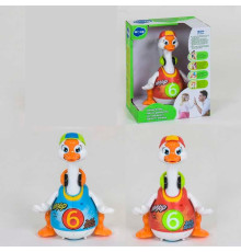 Музичний гусак 828 (18/2) "Hola", 2 кольори, говорить англійською, співає хіп-хоп пісні, підсвічування, танцює, в коробці