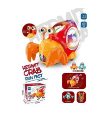 Краб музичний RS 9025 C (108) 2 кольори, 3D підсвічування, колеса вільного ходу, мелодія, в коробці