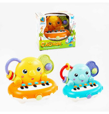 Розвивальне піаніно “Слоник” 78435 (60/2) "WToys", ОЗВУЧУВАННЯ УКРАЇНСЬКОЮ МОВОЮ, казки, загадки, скоромовки, пісні, цифри, пальчикові ігри, мелодії, пальчикові ігри, в коробці