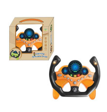 Кермо 2192 D (36/2) фрази англійською, підсвічування панелі і поворотників, звук. ефекти світлофора, сирени, мелодії, підставка з присосками, в коробці