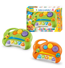 Навчалочка для малюка 85825 (72/2) "WToys", 2 кольори, ОЗВУЧУВАННЯ УКРАЇНСЬКОЮ МОВОЮ, мелодії, підсвічування, шестерні, в коробці