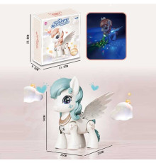 Музична іграшка HJ 838 (48/2) “Поні”, підсвічування, пісня англ. мовою, проєктор, ходить, в коробці