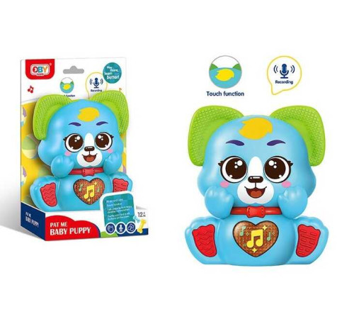 Музична іграшка O 13802 (96/2) гумові прорізувачі, мелодії, звуки, підсвічування, запис та відтворення голосу, сенсорна ділянка, на батарейках, в коробці