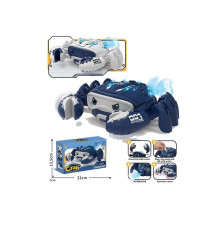 Музичний краб 3381 (72/2) 2 види, підсвічування, музика, парогенератор, їздить, рухливі клешні, в коробці