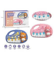 Піаніно MTK 036 A-2 (144/2) 2 кольори, на батарейках, звуки тварин, підсвічування, режими, звук, в коробці