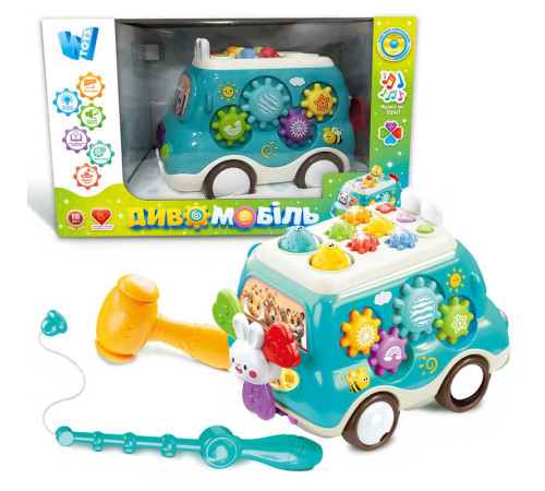 Диво-мобіль 16537 (24) "WToys", ОЗВУЧУВАННЯ УКРАЇНСЬКОЮ МОВОЮ, підсвічування, пісні, казки, спінер, шестерні, ксилофон, ноти, гра на швидкість реакції, в коробці – в наличии! Купите сейчас у KAZKOVA