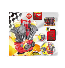 Музичний двигун 661-183 (18) конструктор, імітація запалювання двигуна, підсвічування, звуки, рухомі елементи, в коробці