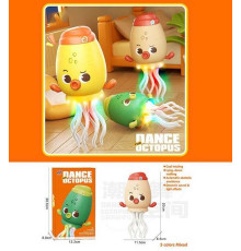 Музична гра WQ 143 (60) підсвічування, 2 режими роботи: з мелодією та без, танцює, їздить, уникає перешкод, USB-type-c кабель, вбудований акумулятор, в коробці