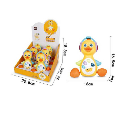 Каченя музичне 8863 A (8/2) підсвічування, мелодії, звуки, музика, рухається, ЦІНА ЗА 6 ШТУК В БЛОЦІ