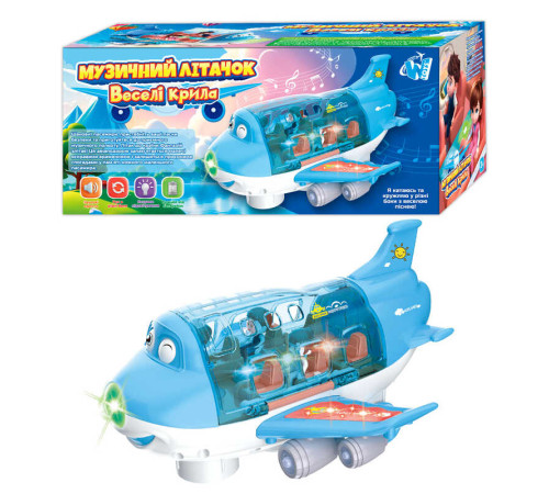 Музичний літачок “Веселі крила” 93392 (60) "WToys", ОЗВУЧУВАННЯ УКРАЇНСЬКОЮ МОВОЮ, звук, підсвічування, колесо вільного ходу, пісня, рухома фігурка, розкладний корпус, в коробці – в наличии! Купите сейчас у KAZKOVA Музичний літачок “Веселі крила” 93392 (60) "WToys", ОЗВУЧУВАННЯ УКРАЇНСЬКОЮ МОВОЮ, звук, підсвічування, колесо вільного ходу, пісня, рухома фігурка, розкладний корпус, в коробці – в наличии! Купите сейчас у KAZKOVA