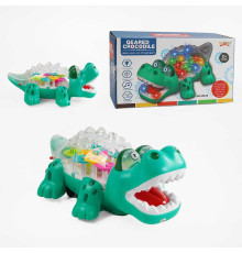 Крокодил 5937 B (60/2) звук, підсвічування, пісня англійською, рухливі шестерні, колесо вільного ходу, в коробці