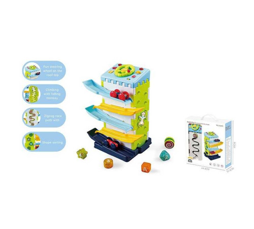 Розвивальна вежа 73301 (8) звуки, мелодії, пісні англійською, трек, підсвічування, сортер, в коробці