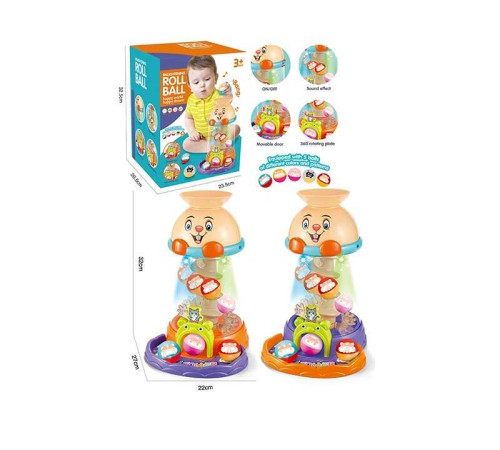 Гра з кулькою 806 (12) 2 кольори, звук, підсвічування, 5 кульок, в коробці