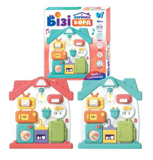 Бізіборд 68307 (24) "WToys", 2 кольори, ОЗВУЧУВАННЯ УКРАЇНСЬКОЮ МОВОЮ, 3 казки, 3 пісні, звуки, підсвічування, віршики, пальчикові ігри, в коробці