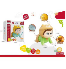 Музична гра 368-46 Z (144) “Малятко”, розмір - 11х6.5х11 см, повзає, сміється, озвучені слова англійською, пісня англійською, рухомі елементи, в коробці