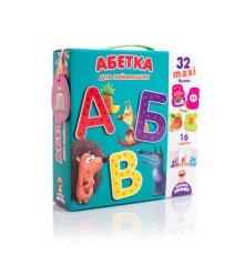 гр Гра розвиваюча "Абетка для найменших" (укр) VT 2911-10 (8) "Vladi Toys", 31 картка з літерами, 16 карток з тваринами